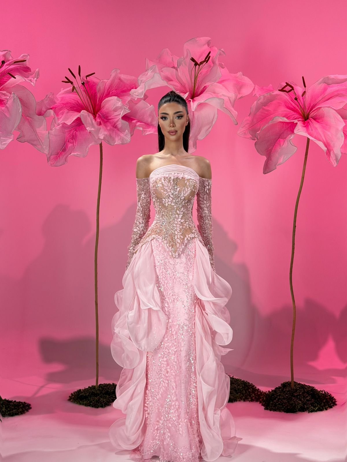 pink dress website Clarisse 811161 Dress